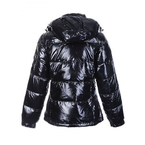 Moncler Nero Mock colletto e Slash caldo Cappotti uscita